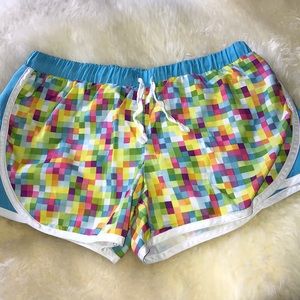 Colorful gym shorts